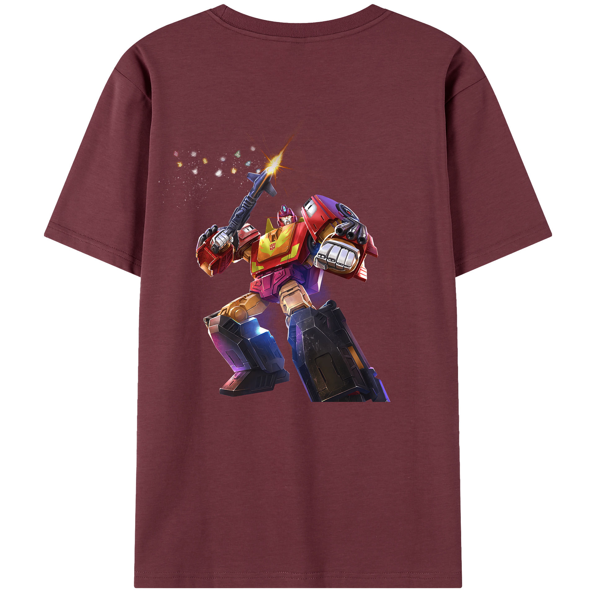 （画像用） Transformers トランスフォーマー 綿100％半袖Tシャツ（背面プリント）